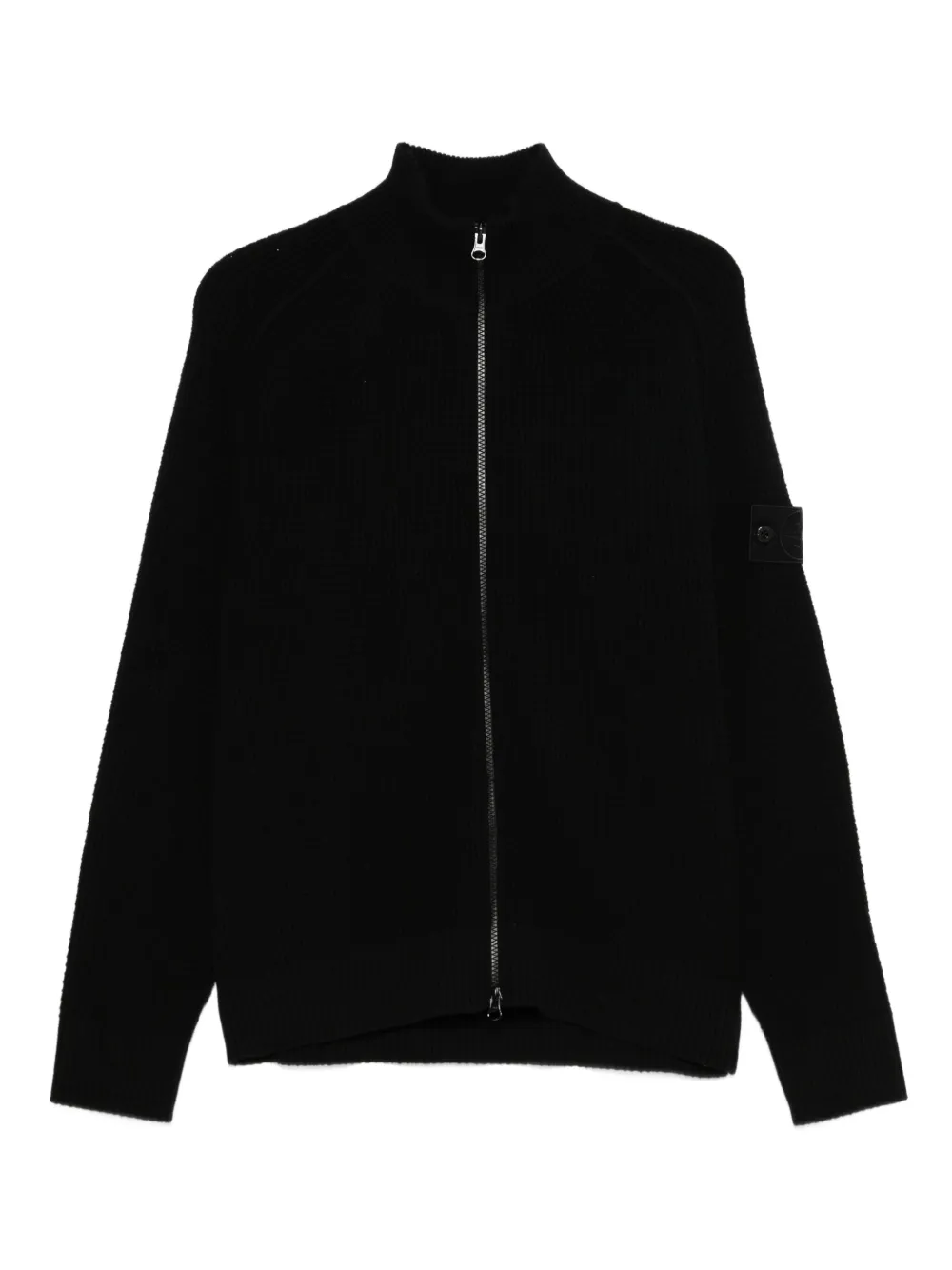 Stone Island ジップカーディガン - ブラック Stone Island ジップカーディガン - ブラック