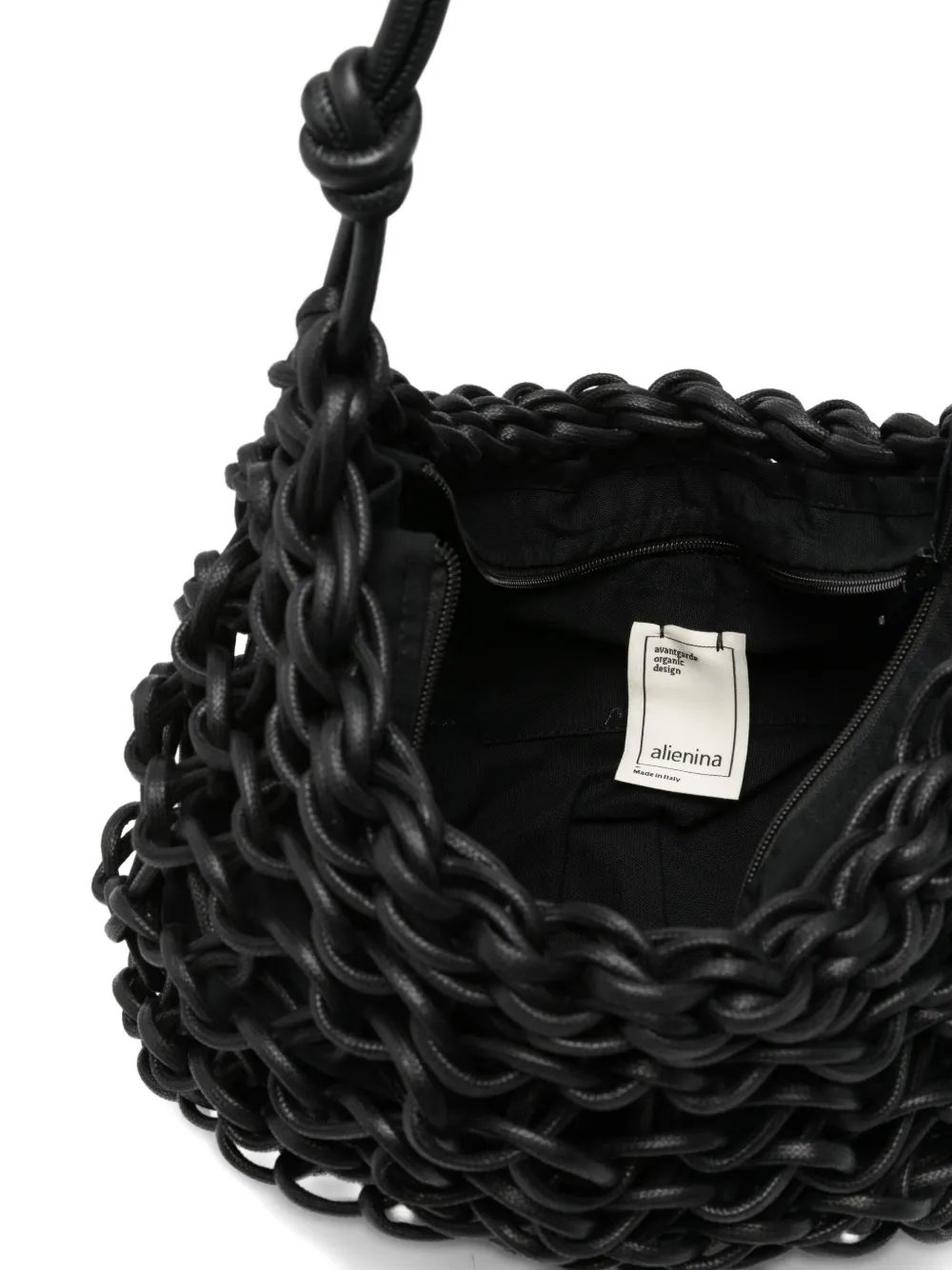 Alienina Aurora Interwoven Shoulder Bag In Black