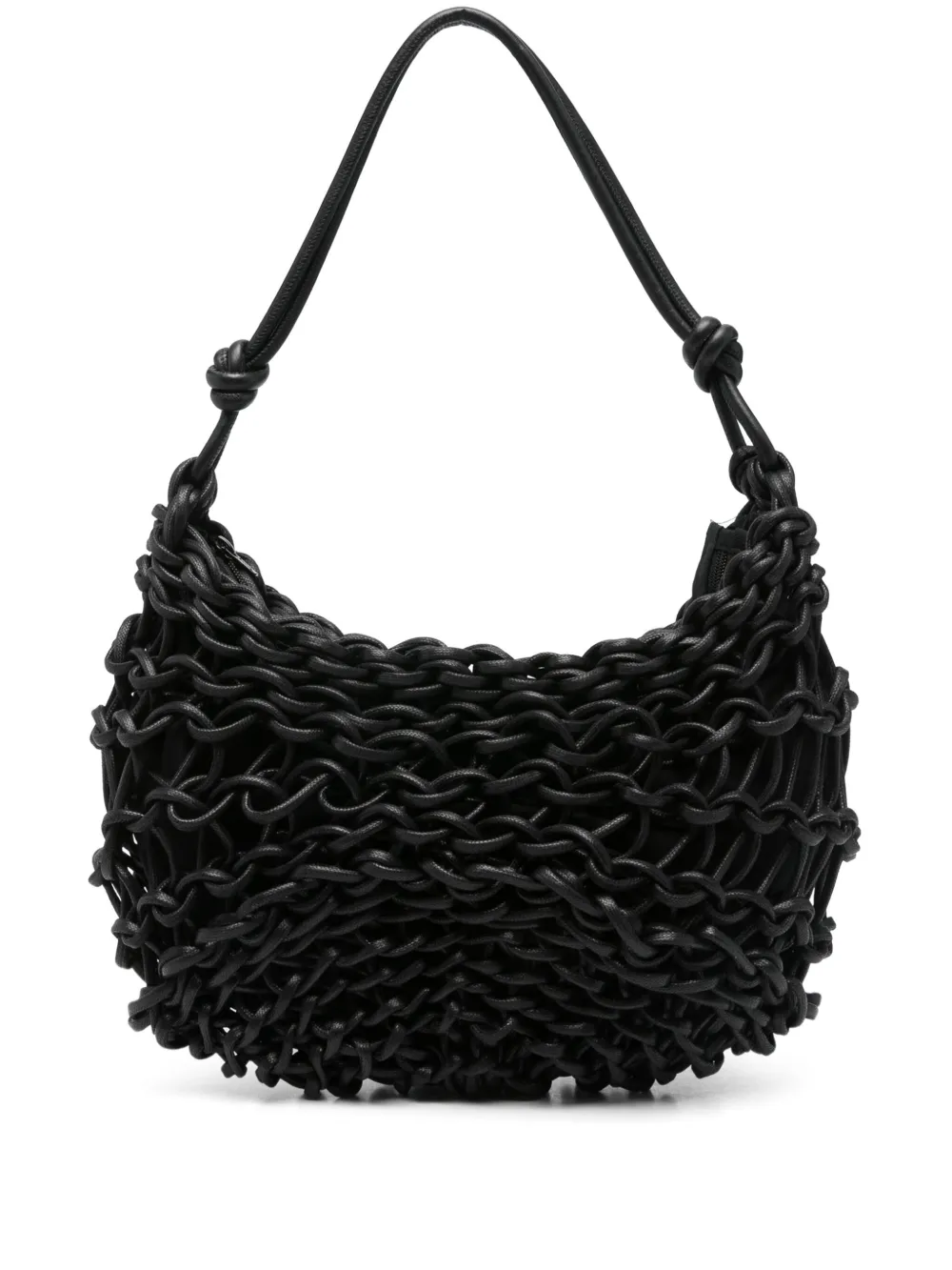 Alienina Aurora interwoven shoulder bag - Nero