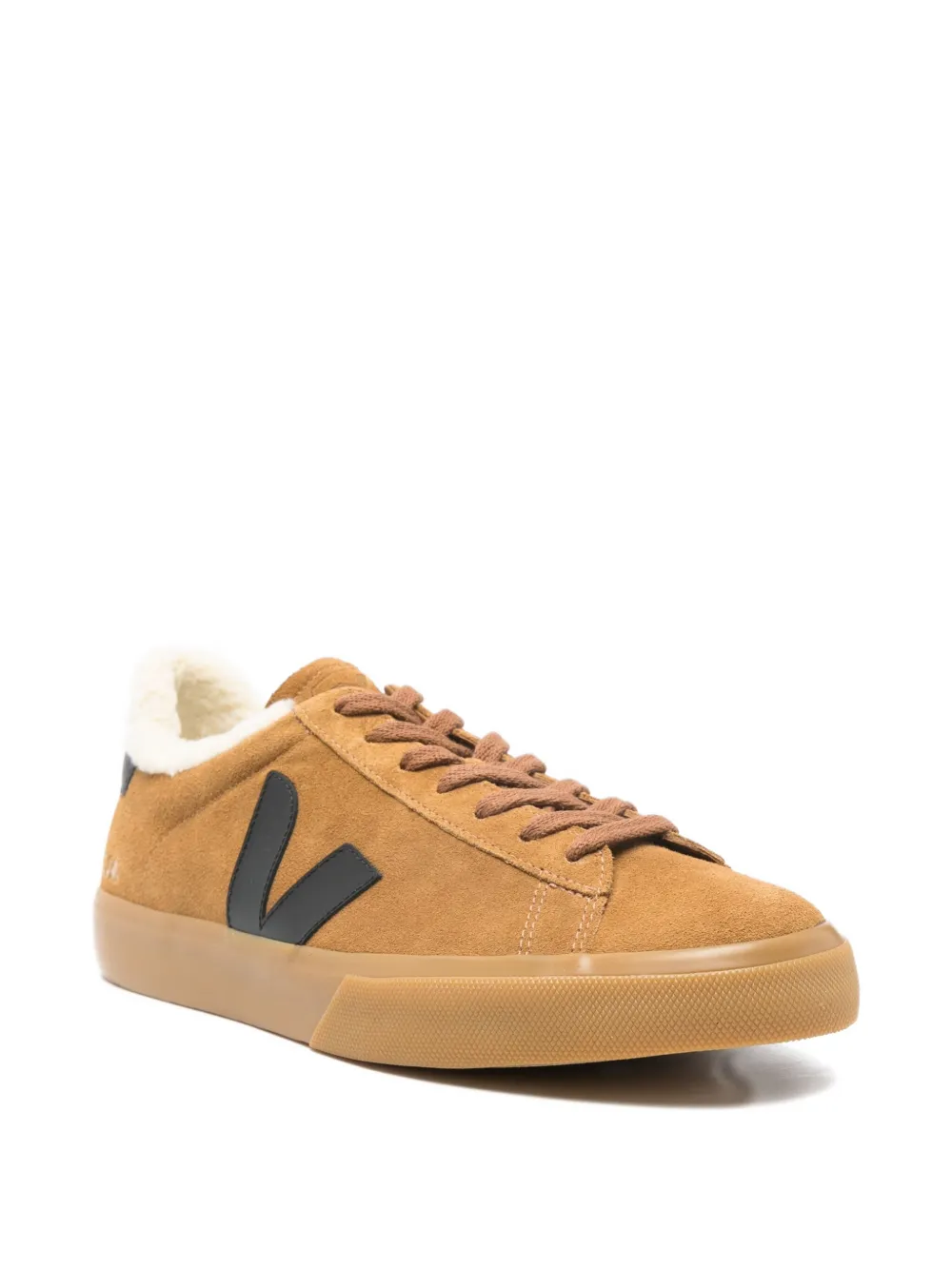Veja Campo Winter Suede Panelled Sneakers In Brown