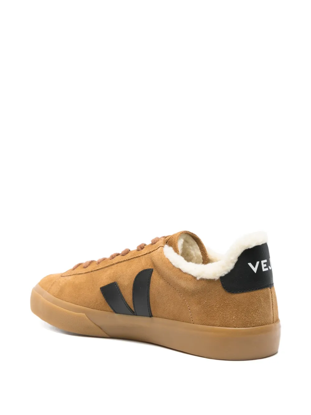 Veja Campo Winter Suede Panelled Sneakers In Brown