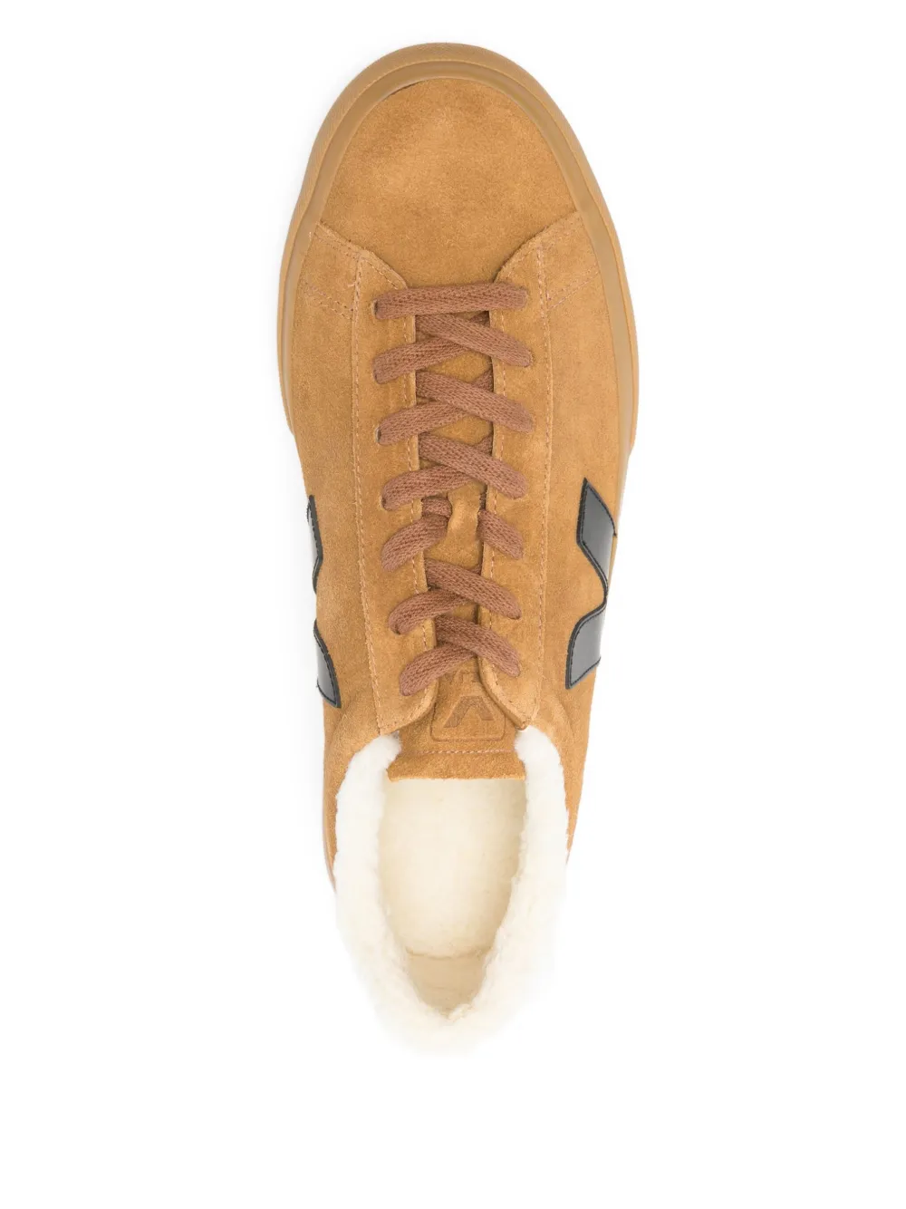 Veja Campo Winter Suede Panelled Sneakers In Brown