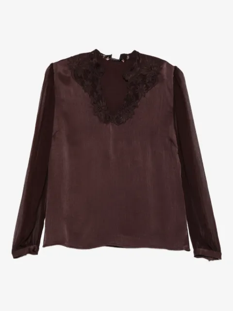 TWINSET blusa con detalles de encaje