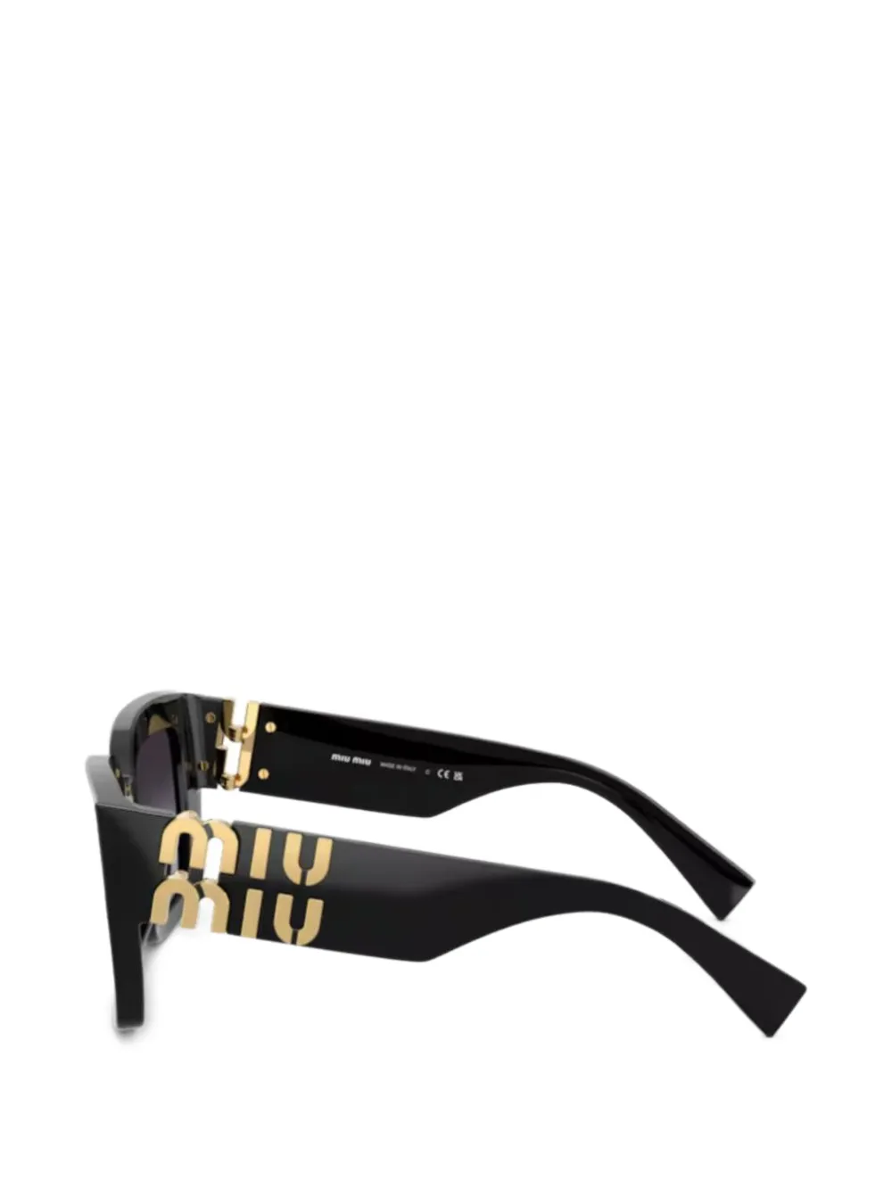 Miu Miu Eyewear スクエアフレーム サングラス | ブラック | FARFETCH JP