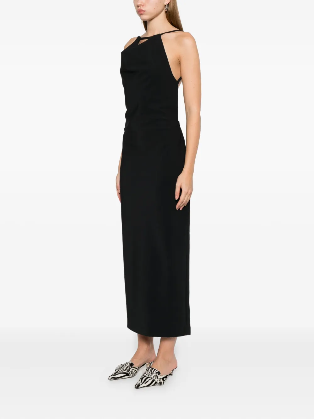 Rohe Halterneck Dress In Black