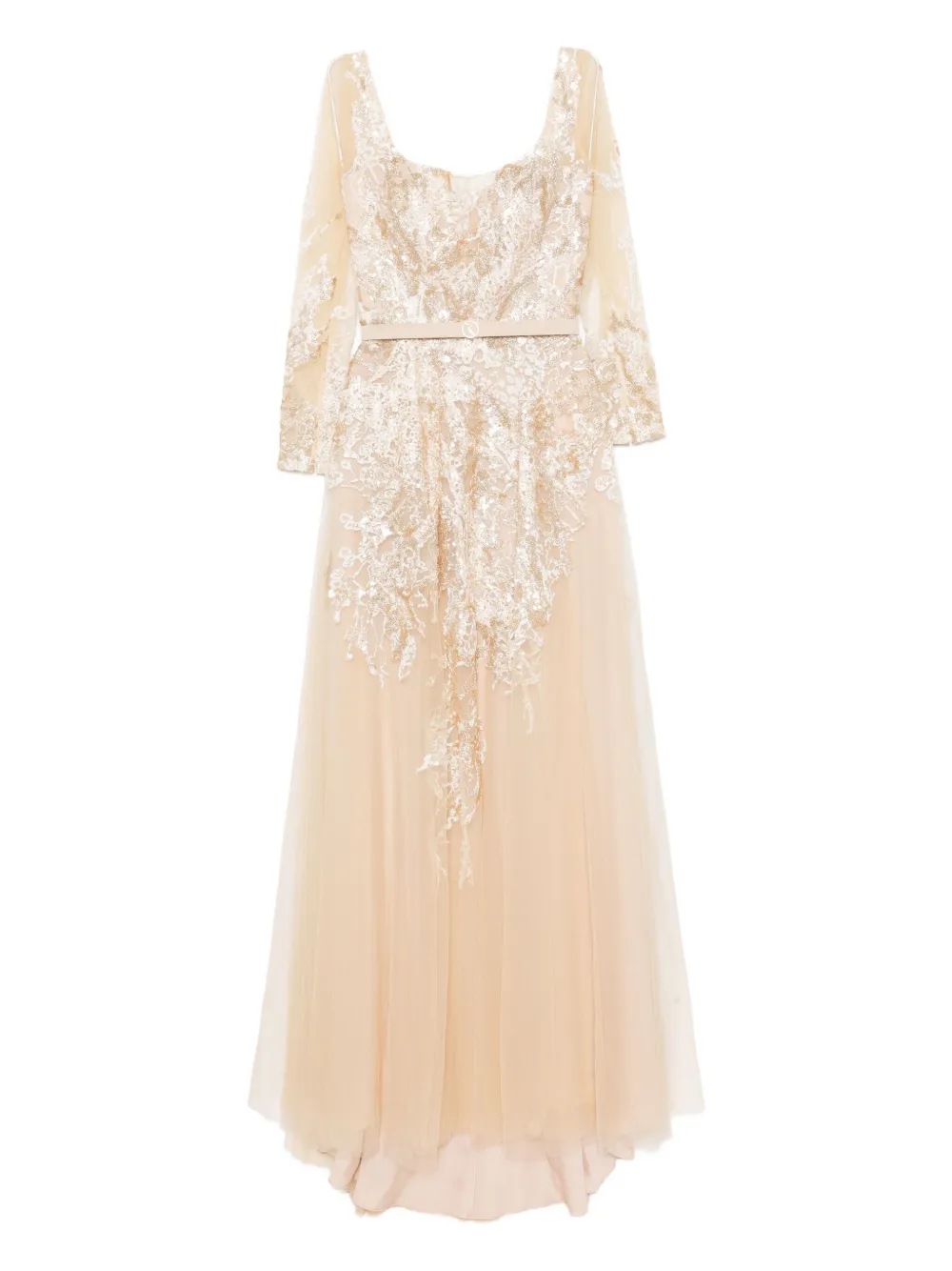 Saiid Kobeisy Abito con ricamo - Toni neutri