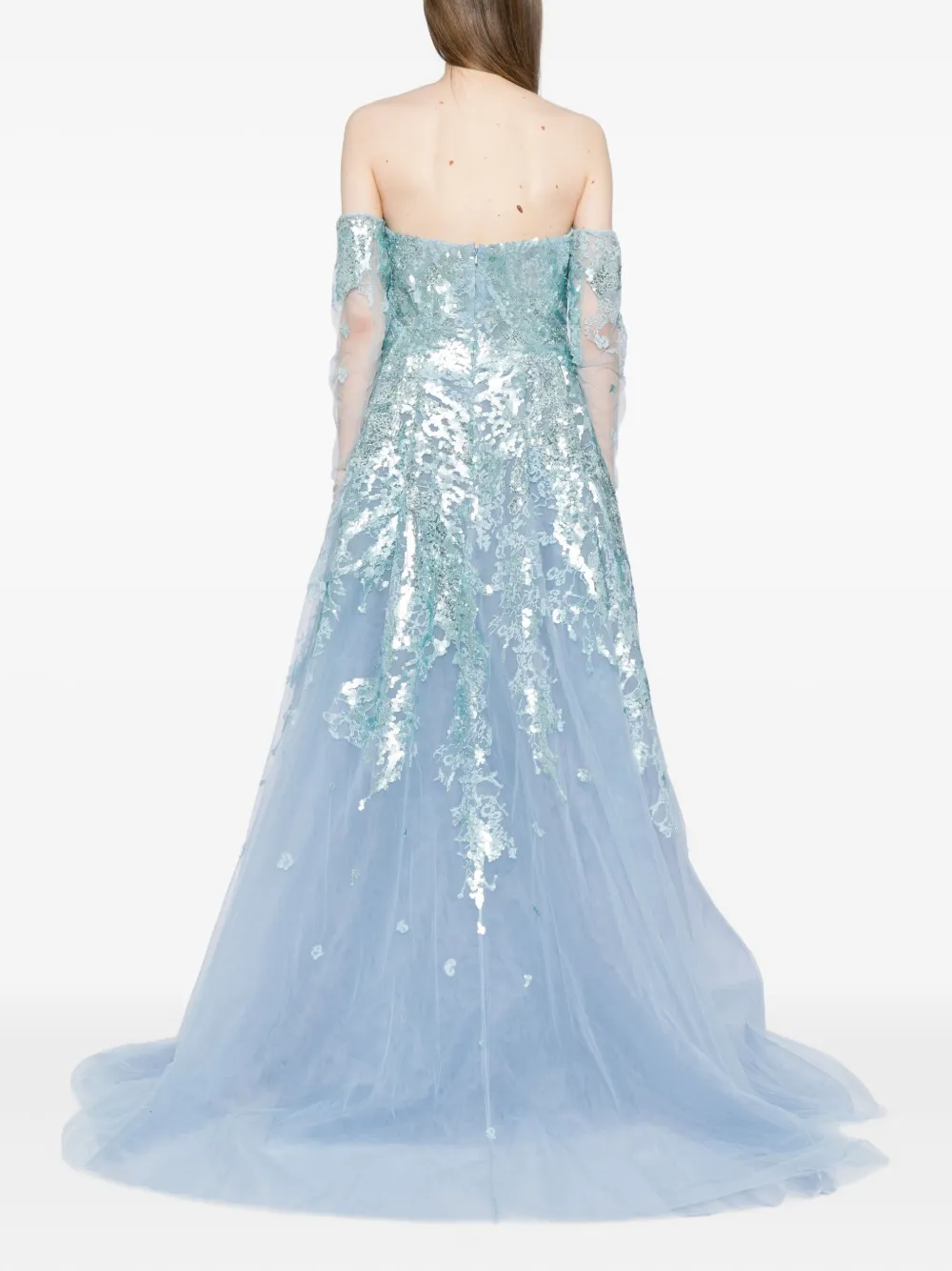 Saiid Kobeisy Jurk met borduurwerk Blauw