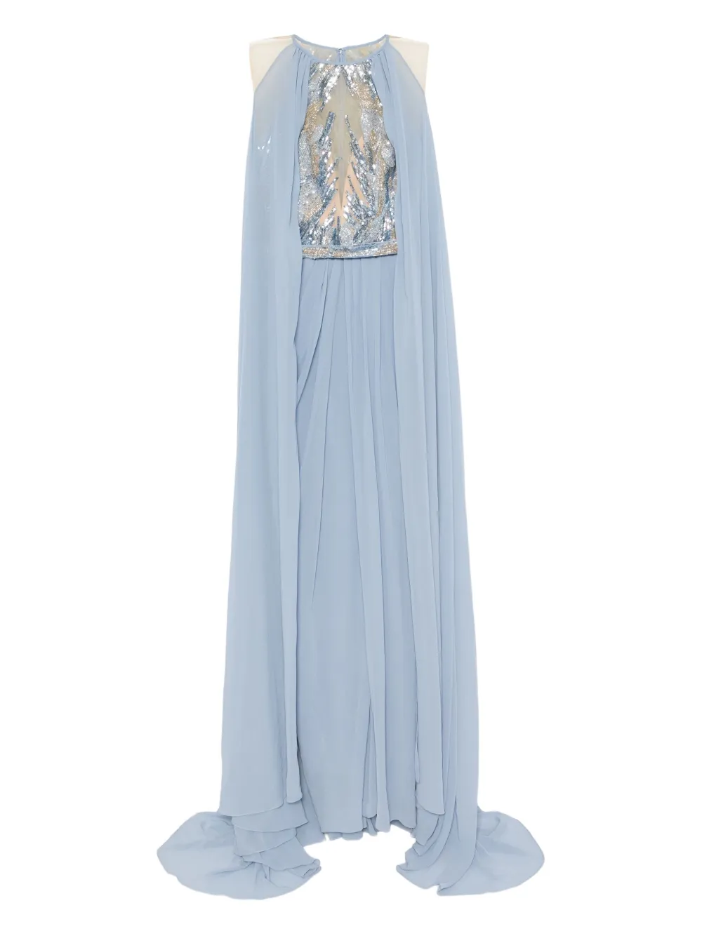 Saiid Kobeisy pleated cape gown | Blue | Image 1