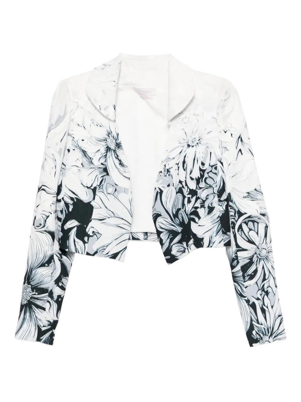 Saiid Kobeisy Printed Crepe Jacket In White