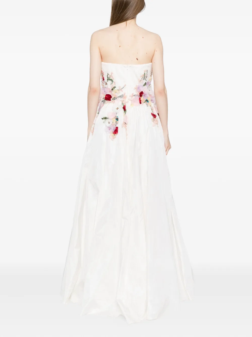 Saiid Kobeisy Embellished Taffeta Gown In White