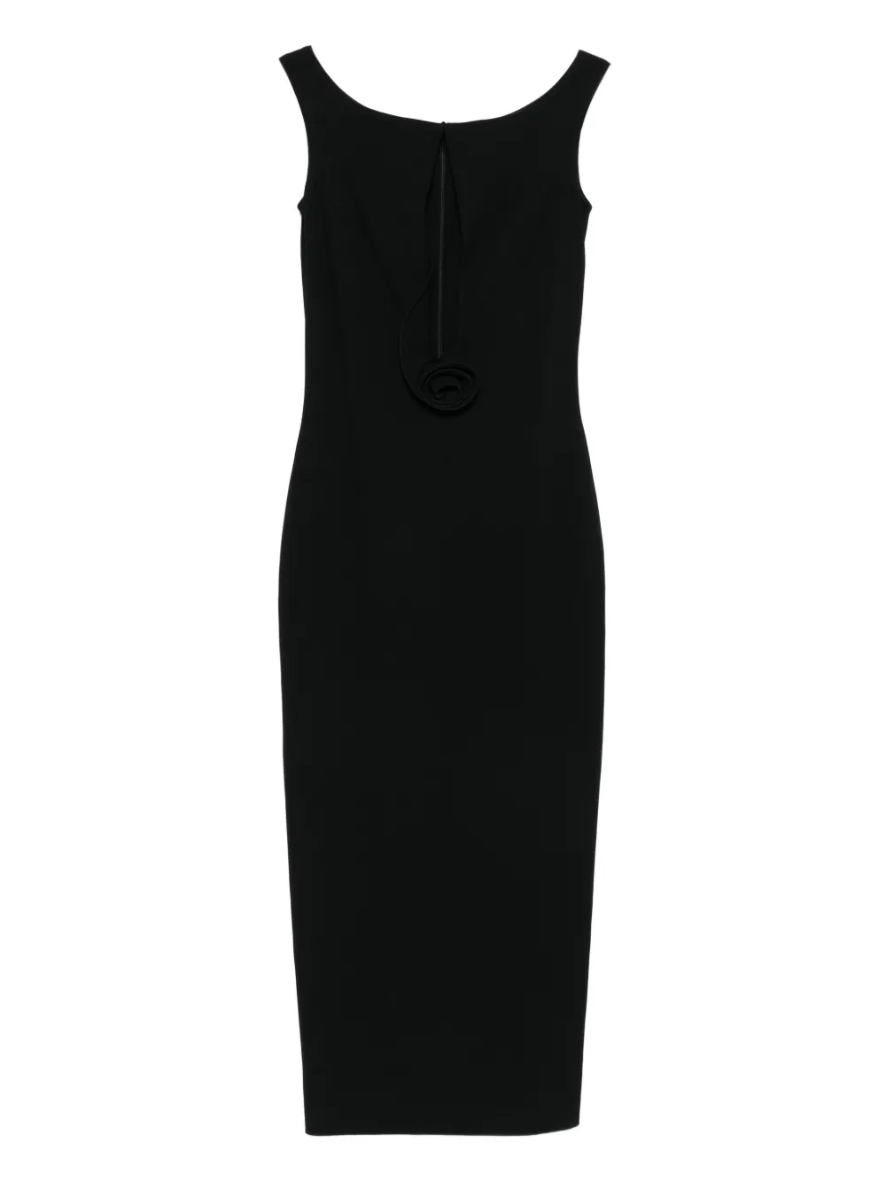Magda Butrym Rosette-detail Cut-out Maxi Dress In Black