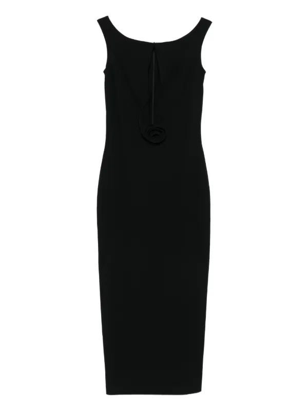 Magda Butrym Rosette-detail Cut-out Maxi Dress in Black