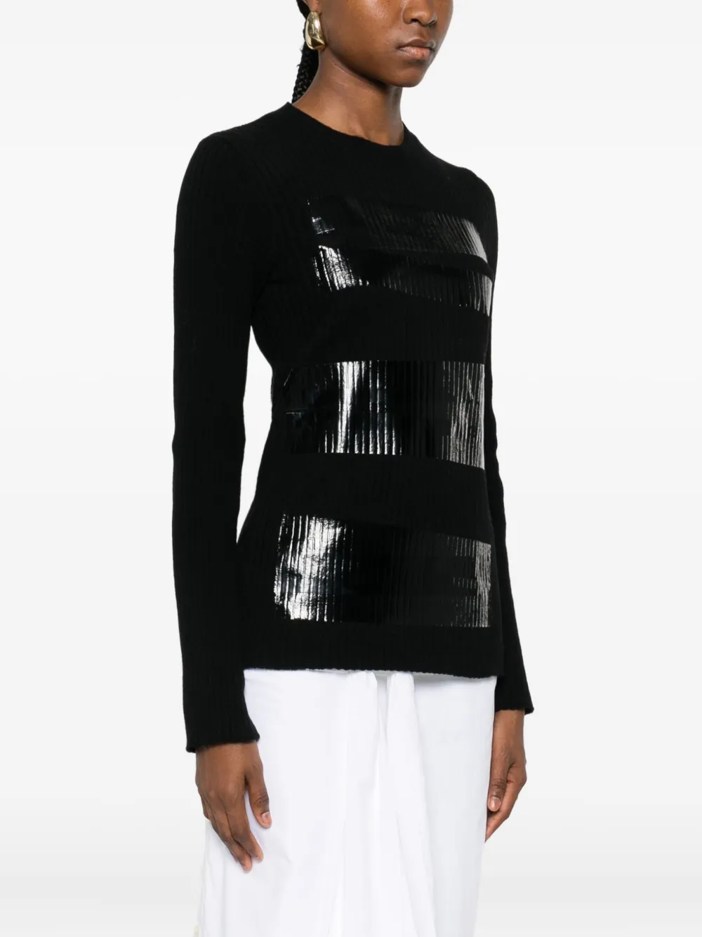 MM6 Maison Margiela Sweater met ronde hals Zwart