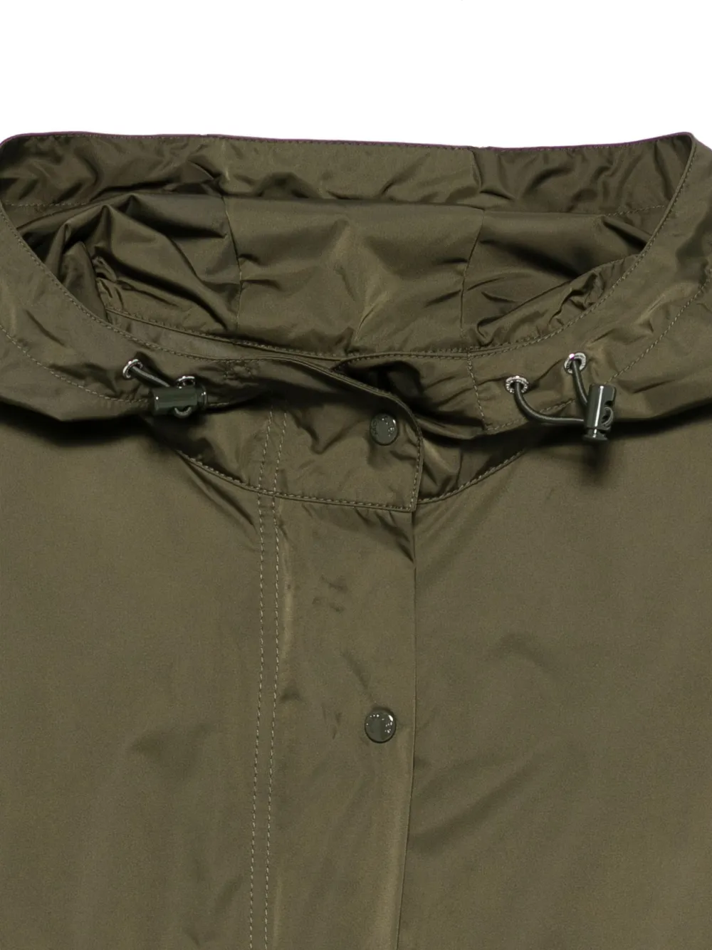 Moncler Jack met capuchon en logopatch Groen