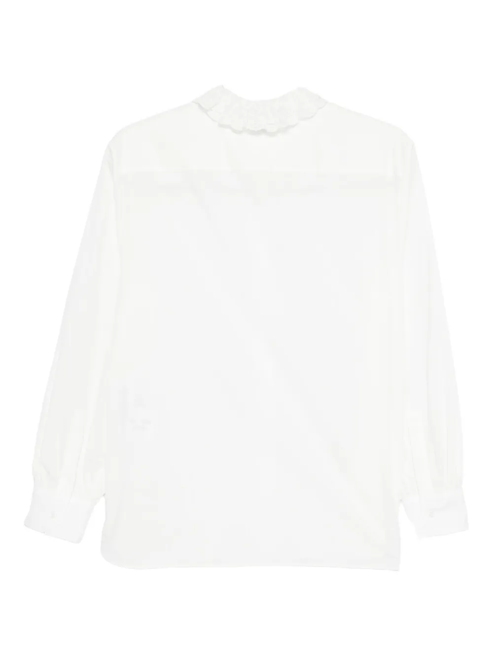 Saint Laurent lace-collar shirt - Wit