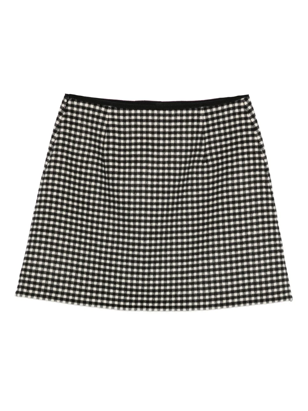 Valentino Garavani bow-detail checked skirt - Beige