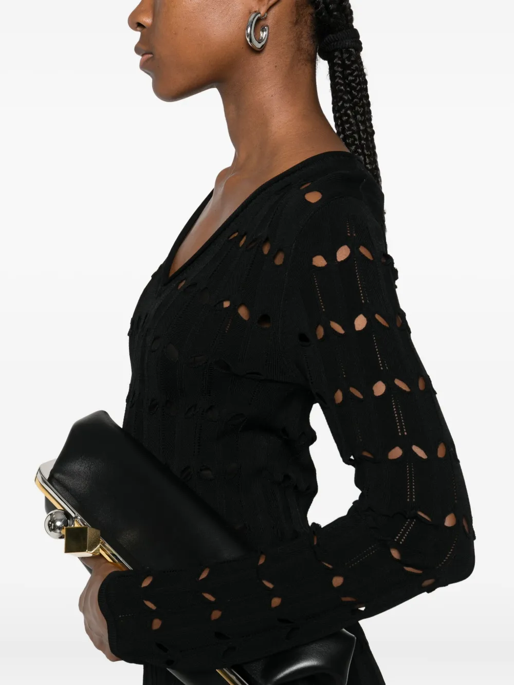 ZIMMERMANN Rhiannon pointelle maxi-jurk Zwart