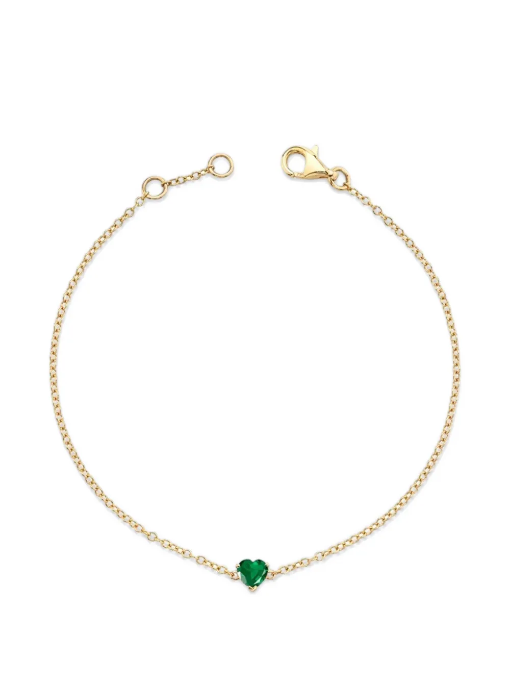 Shay 18-karat Gold Emerald Anklet In Green