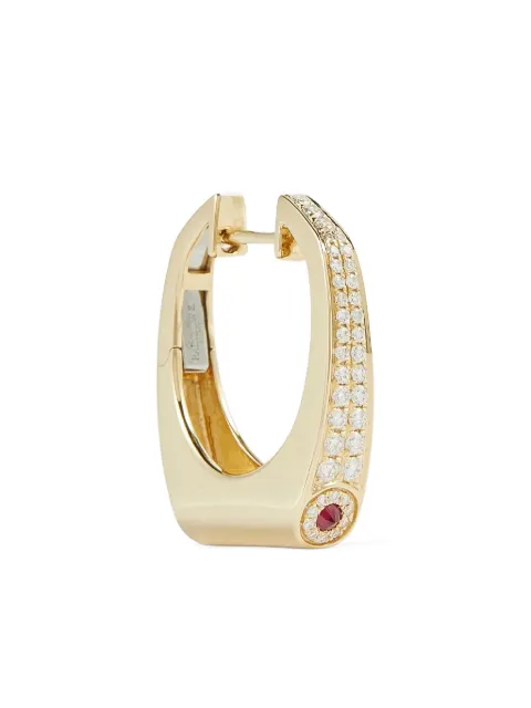Rainbow K 14K yellow gold Grace ruby diamond earring