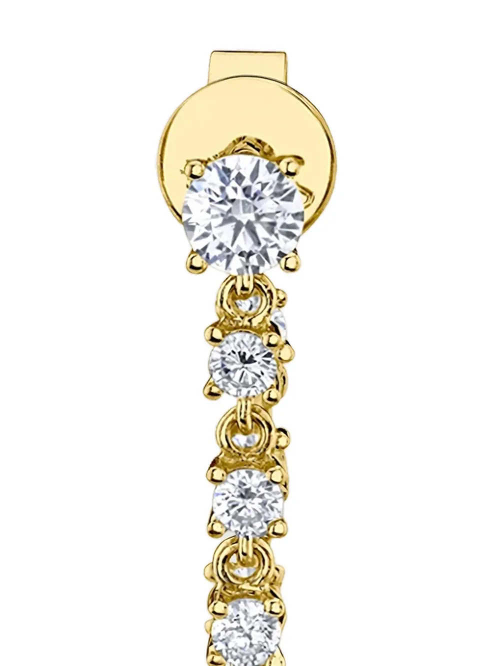 Anita Ko aretes Loop en oro amarillo de 18kt con diamante | Image 2