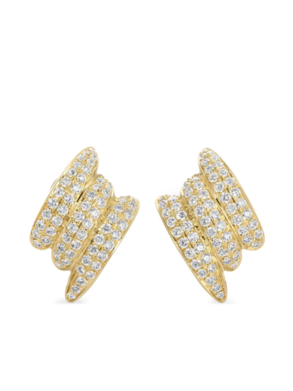 18k Yellow Gold Diamond Claire Earrings