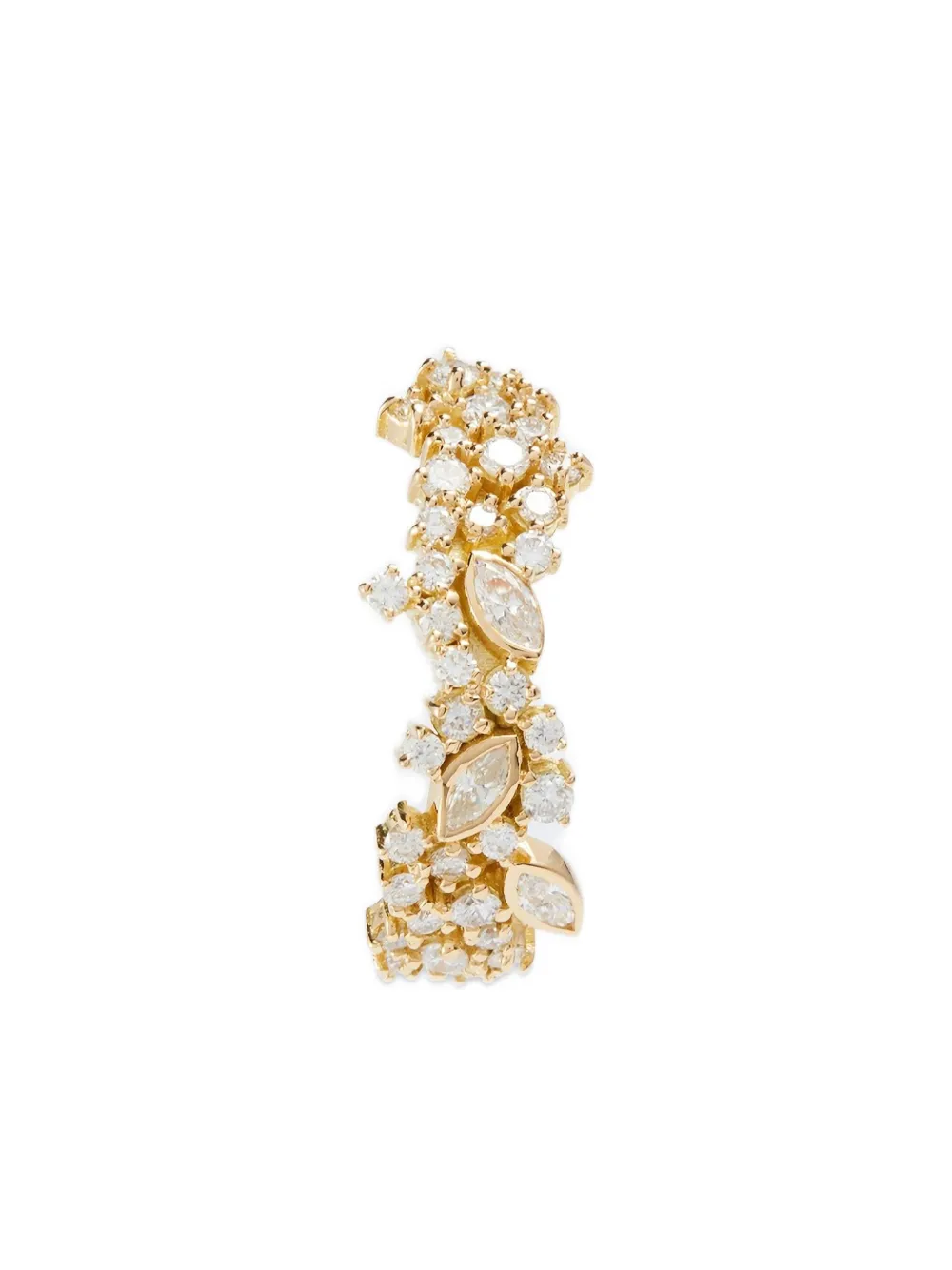 Rainbow K 18K yellow gold River diamond earring - ゴールドトーン