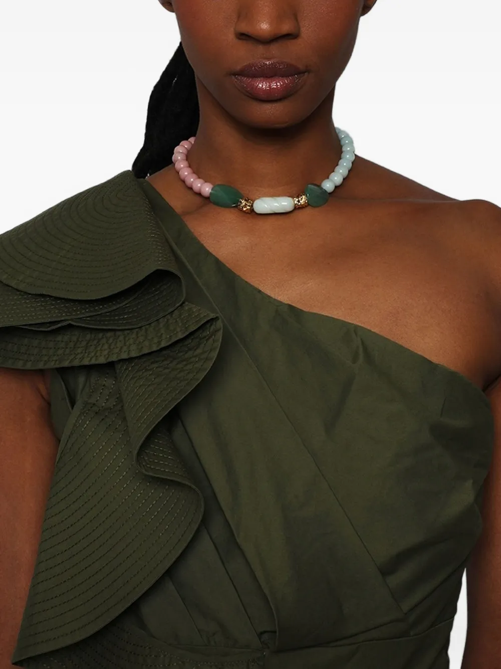 D’estrëe Elizabeth Beaded Candies Necklace In Green