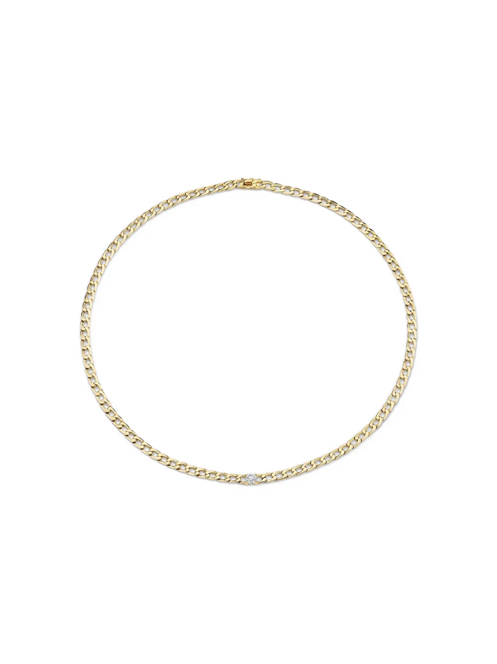 Anita Ko 18k Yellow Gold Diamond Chain Necklace In Brown