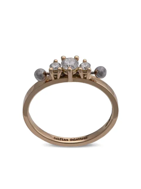 Delfina Delettrez 18K yellow gold diamond two in one ring