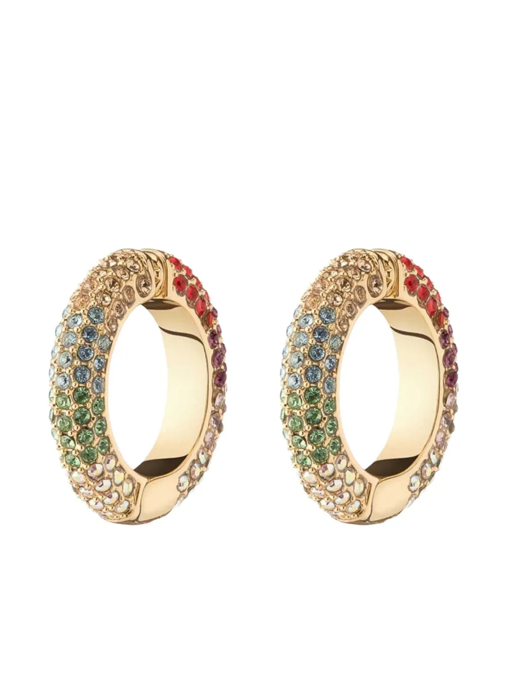 Demarson New York Lili Rainbow Crystal Earring Cuff In Gold