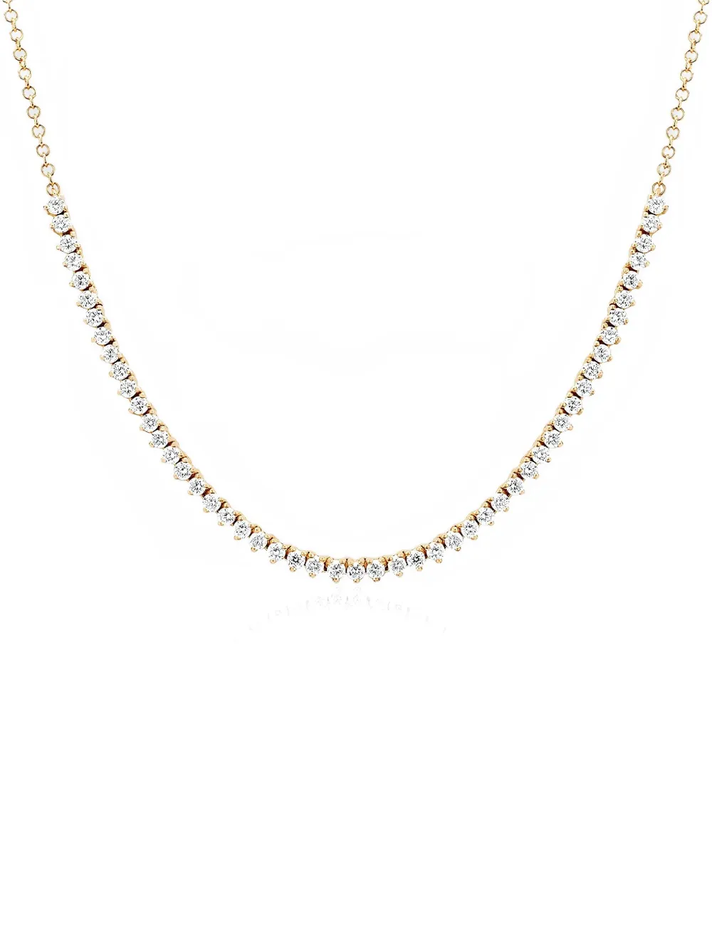 Ef Collection 14K yellow gold Grace diamond necklace - ゴールドトーン