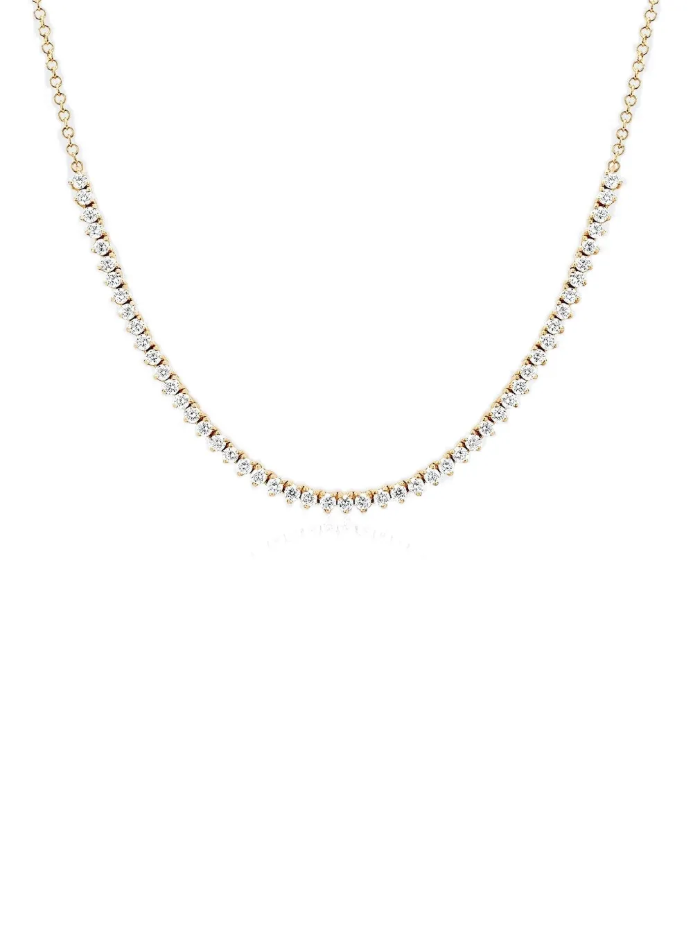 Ef Collection 14k Yellow Gold Grace Diamond Necklace In Gold