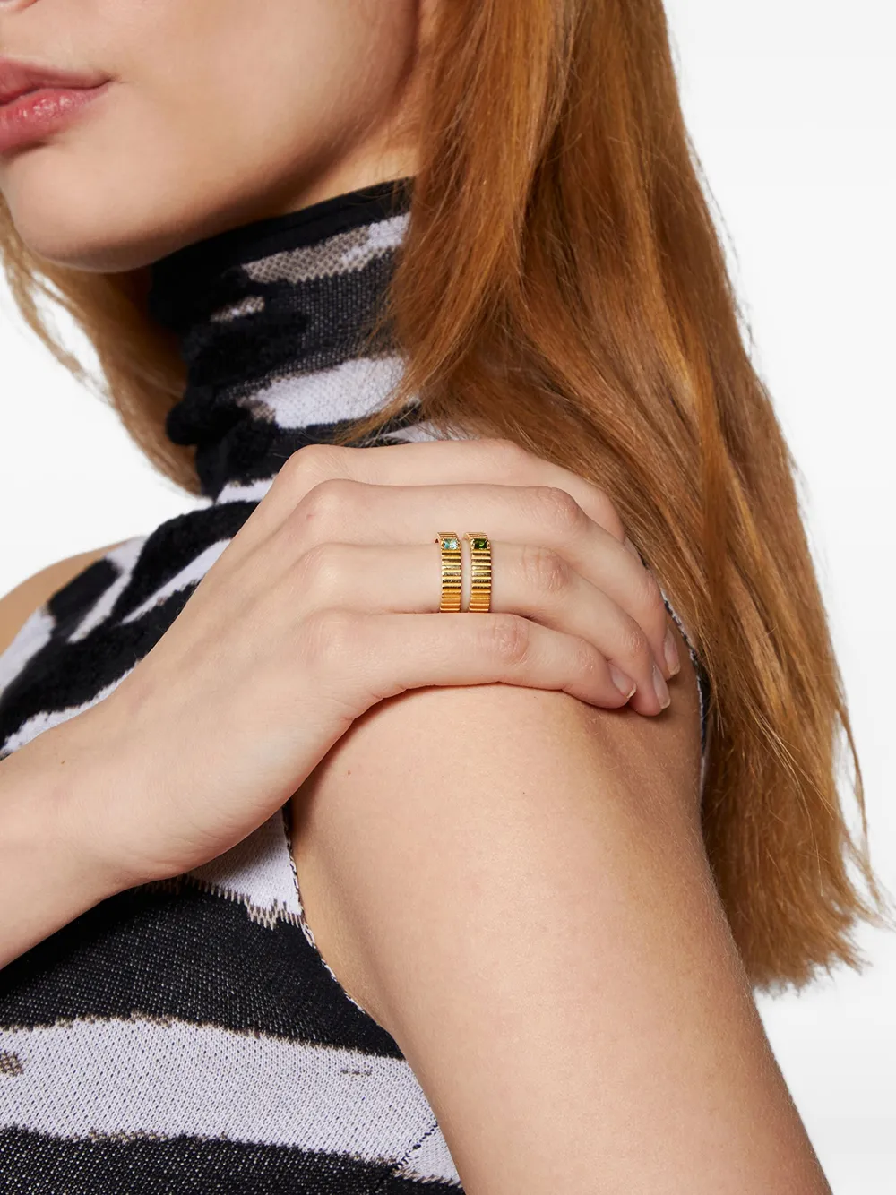 IVI Slot two-bands ring - Goud