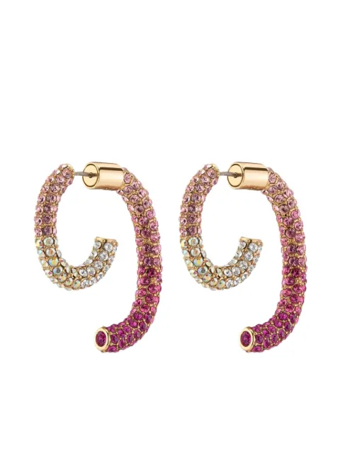 DEMARSON New York Luna pave hoop earrings