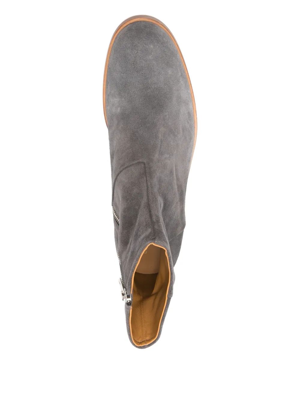Common Projects Zipper Suede Boot In Gray