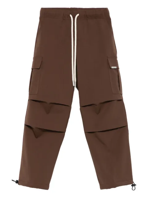 YES LONDON pantalones cargo con cordones en la pretina