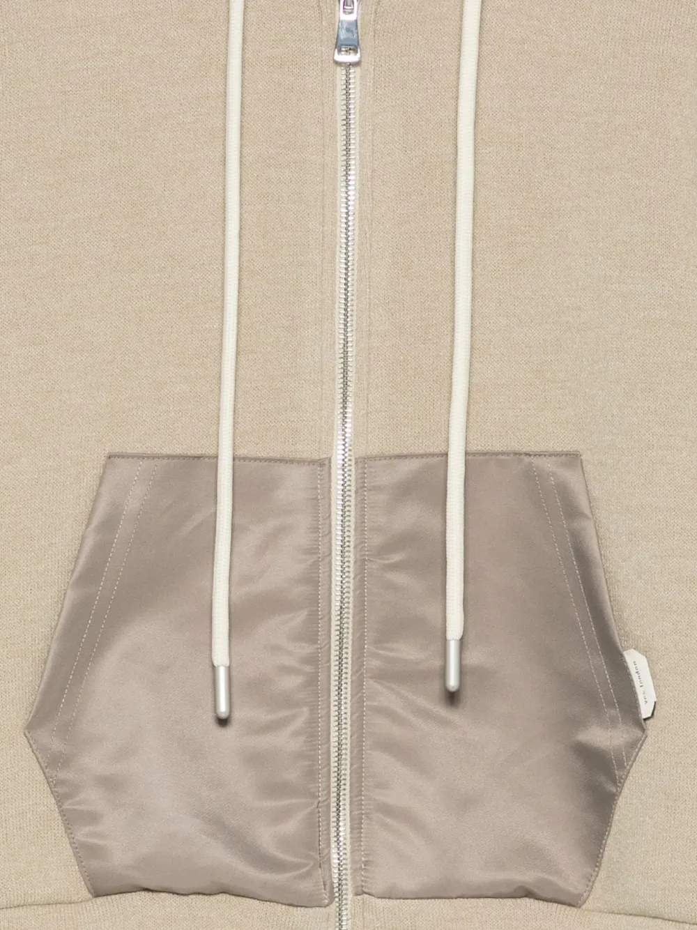 YES LONDON Hoodie met rits Beige