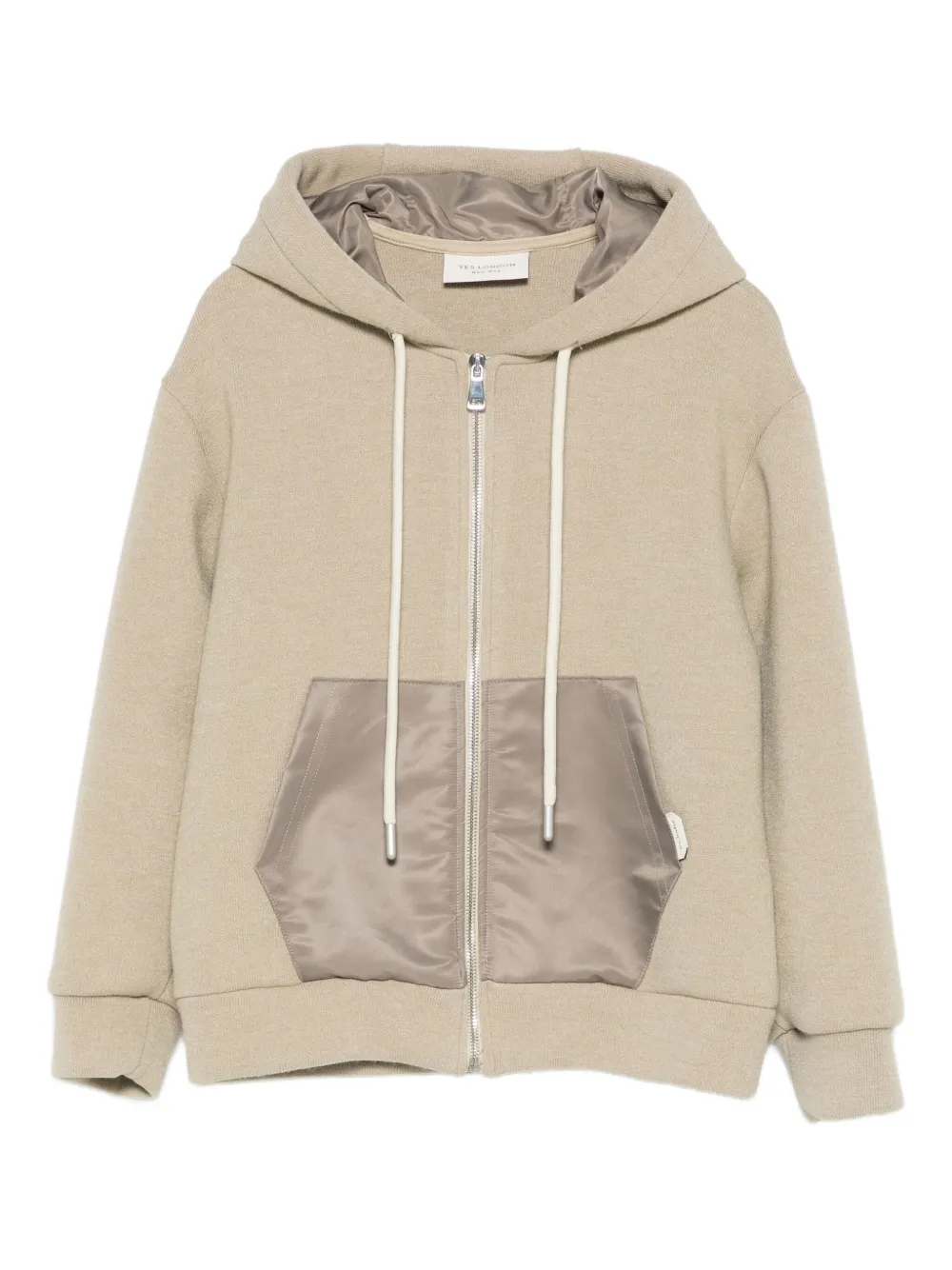 YES LONDON zip-up hoodie - Toni neutri