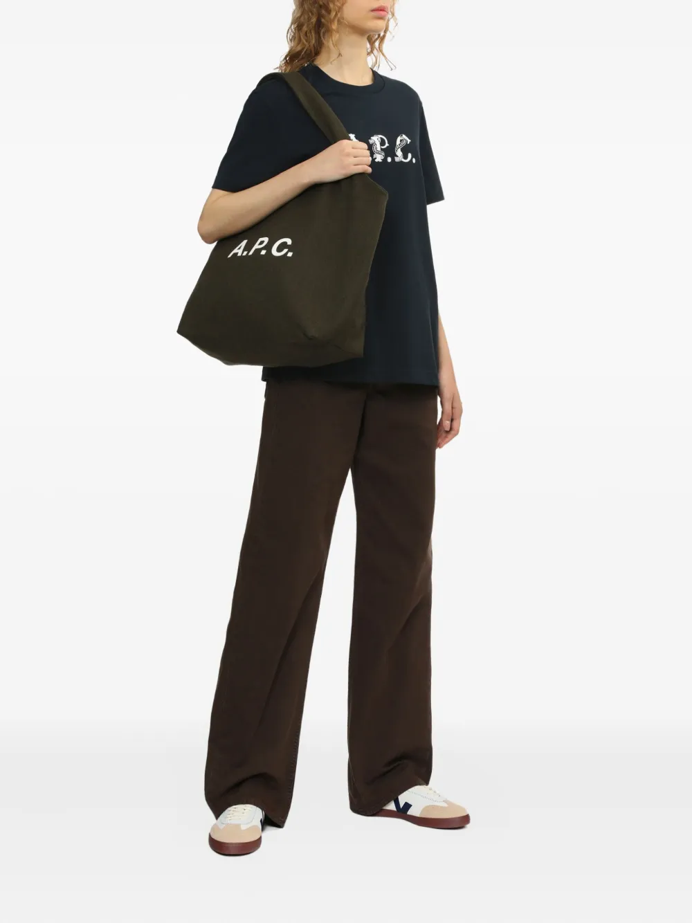 A.P.C. Shopper met logo - Groen
