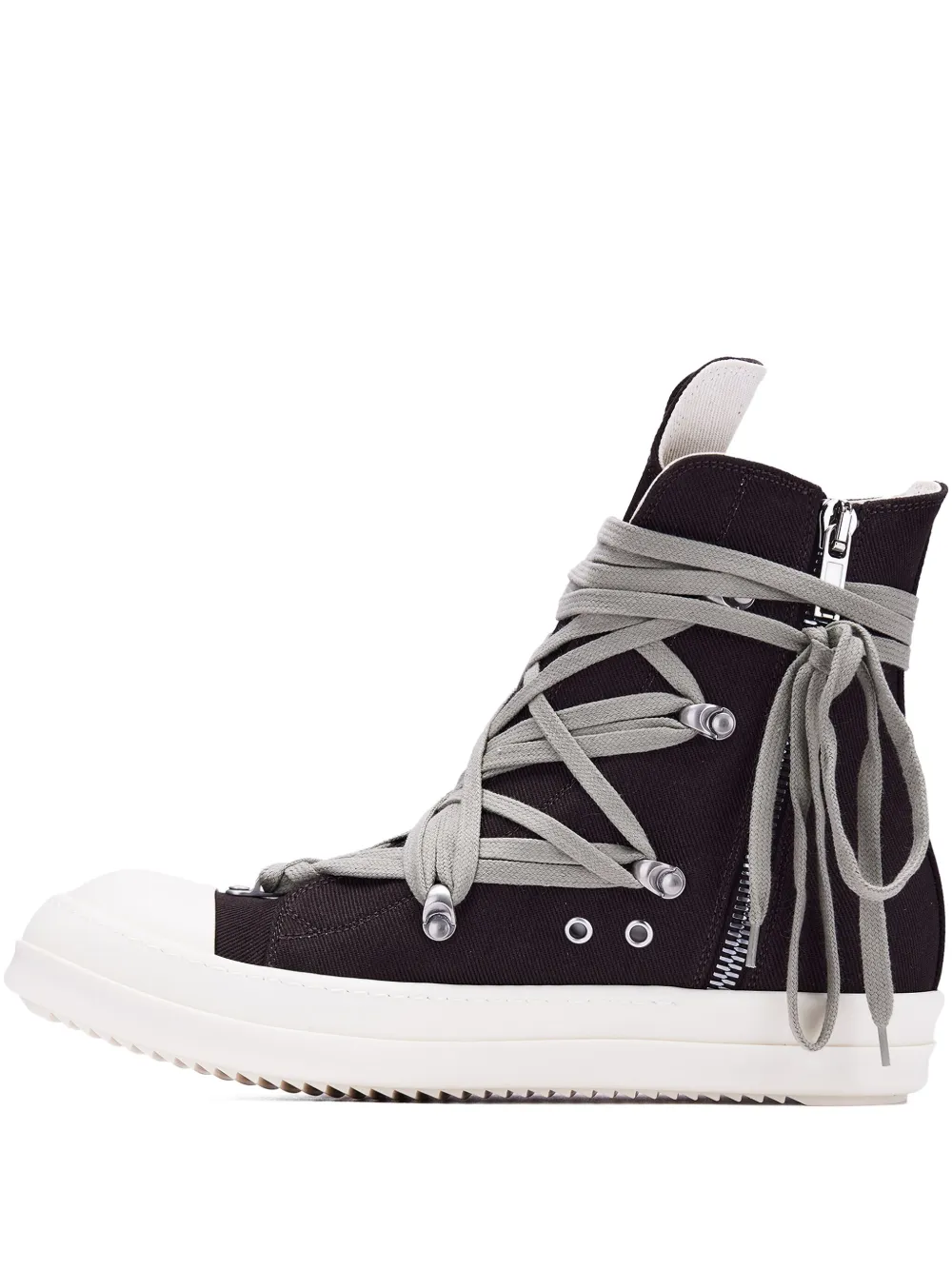 Rick Owens DRKSHDW lace-up zip sneakers | Black | Image 1