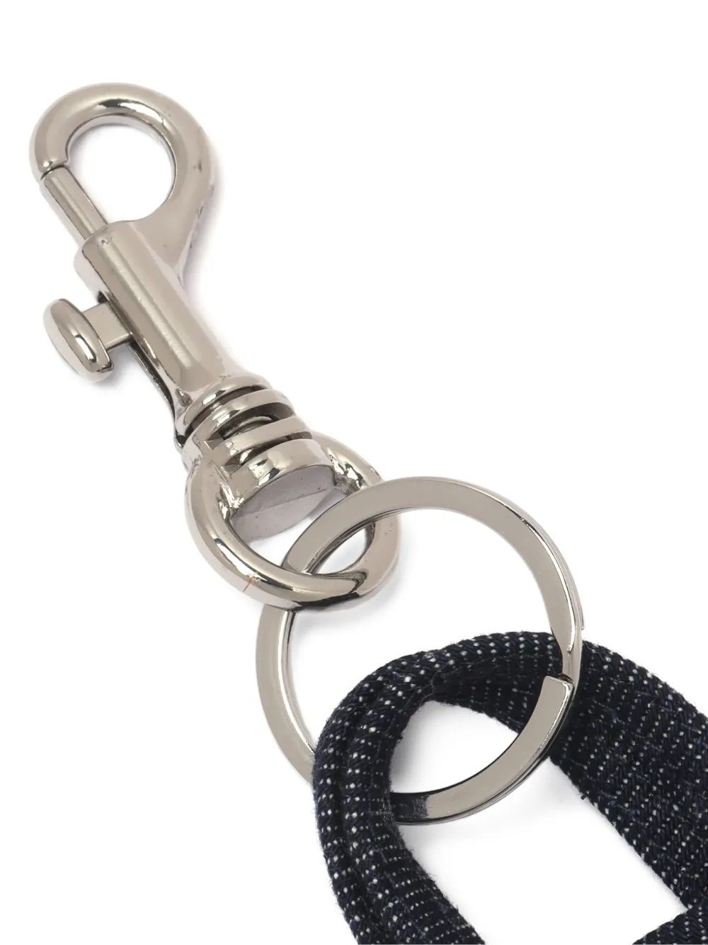 Apc Tote Lou Denim Keychain In Blue