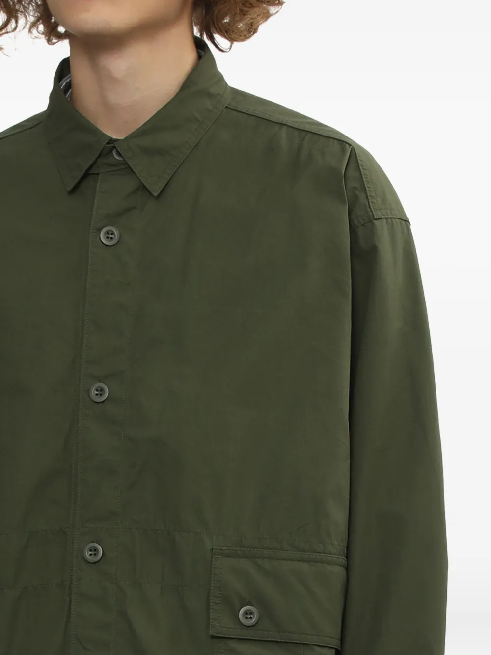 Comme des Garçons Homme Overhemd met zak Groen