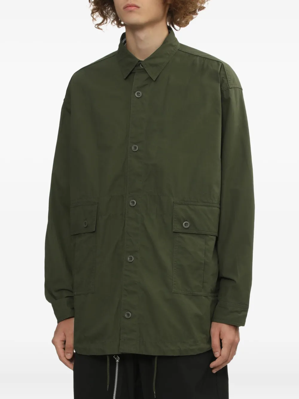 Comme des Garçons Homme Overhemd met zak Groen