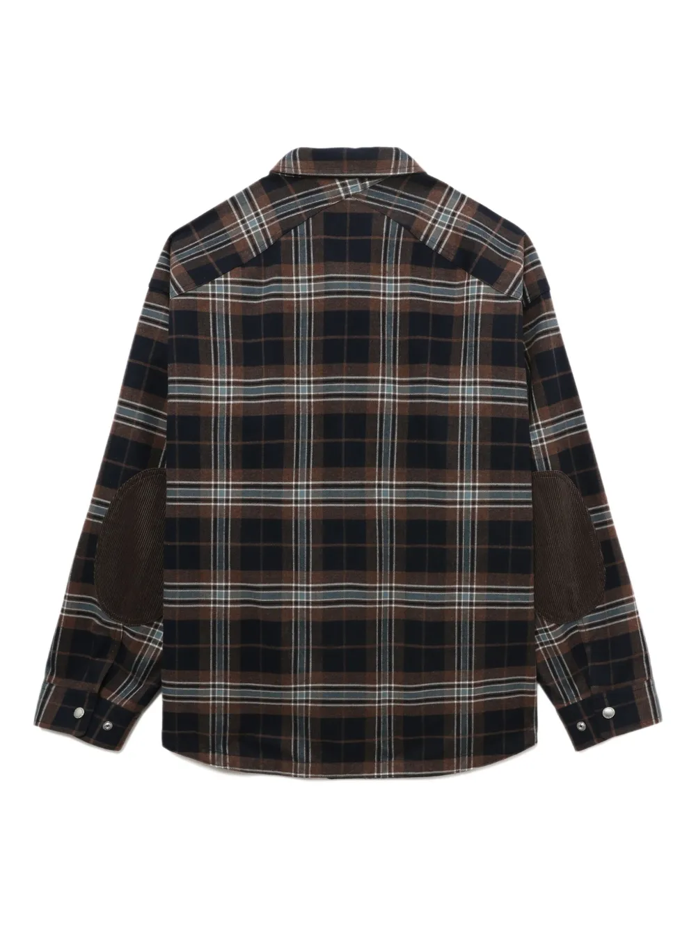 Comme Des Garçons Homme Deux Plaid Elbow-patch Shirt In Black
