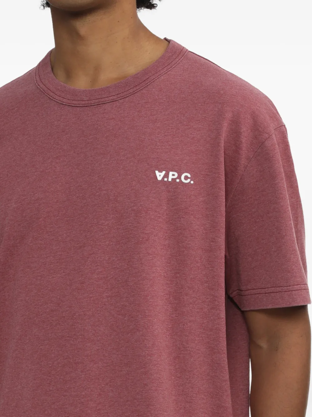 A.P.C. T-shirt met logoprint Rood