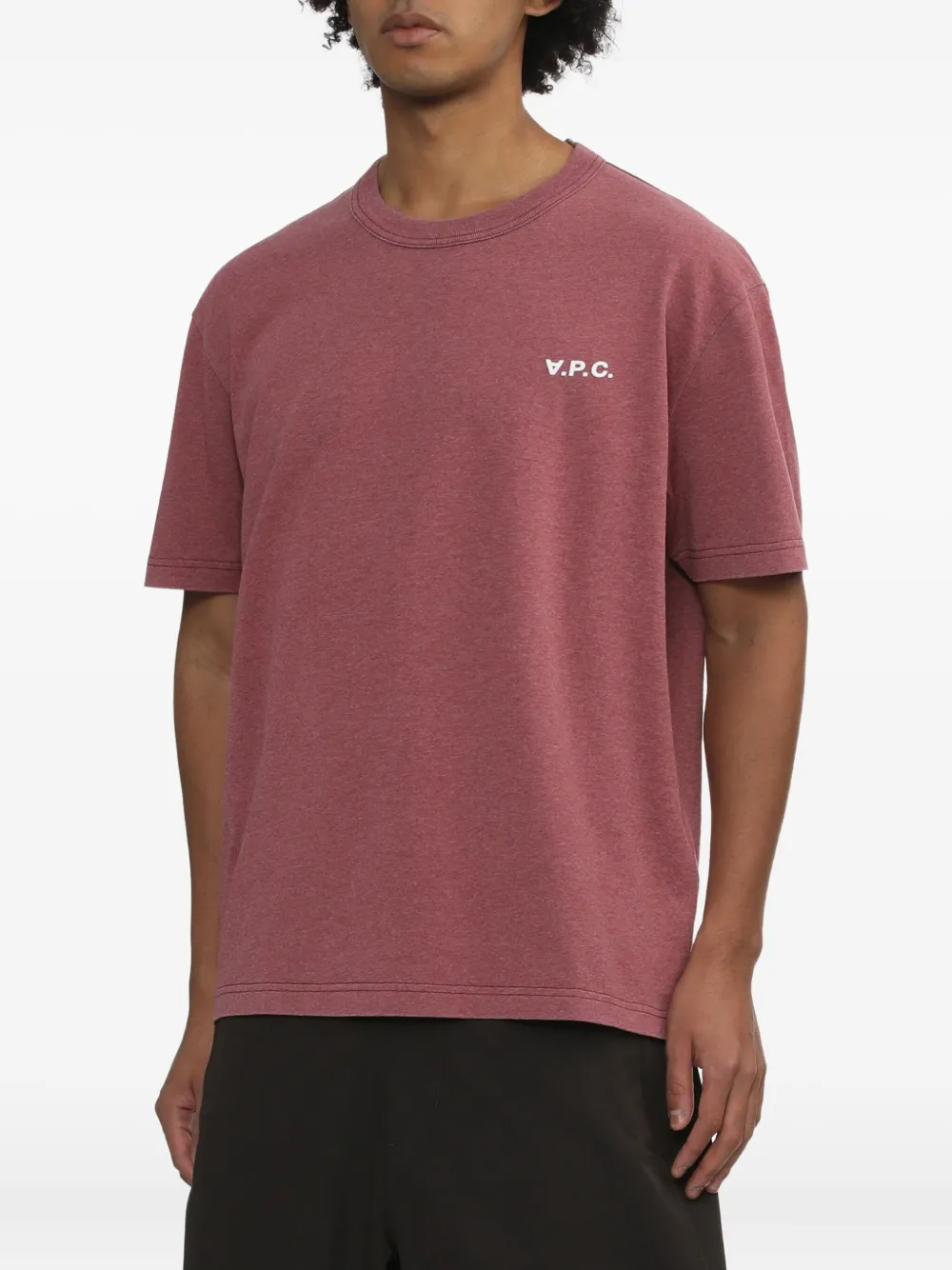A.P.C. T-shirt met logoprint Rood
