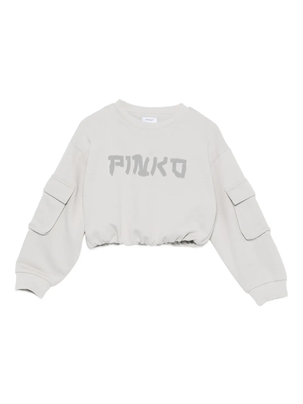 Pinko Kids logo-print sweatshirt - Grigio