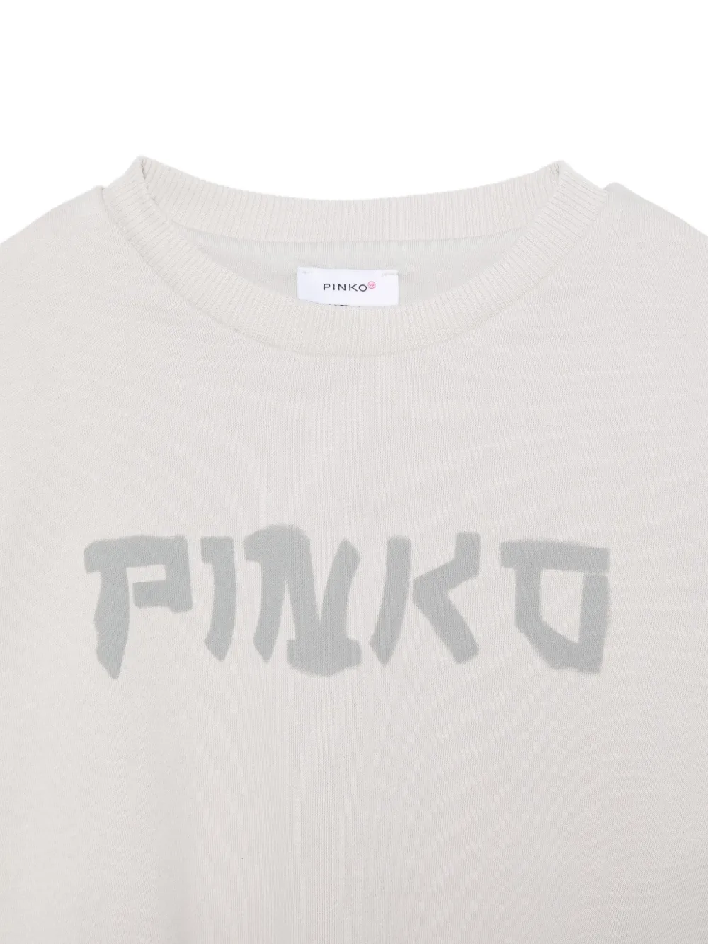 Pinko Kids Sweater met logoprint Grijs