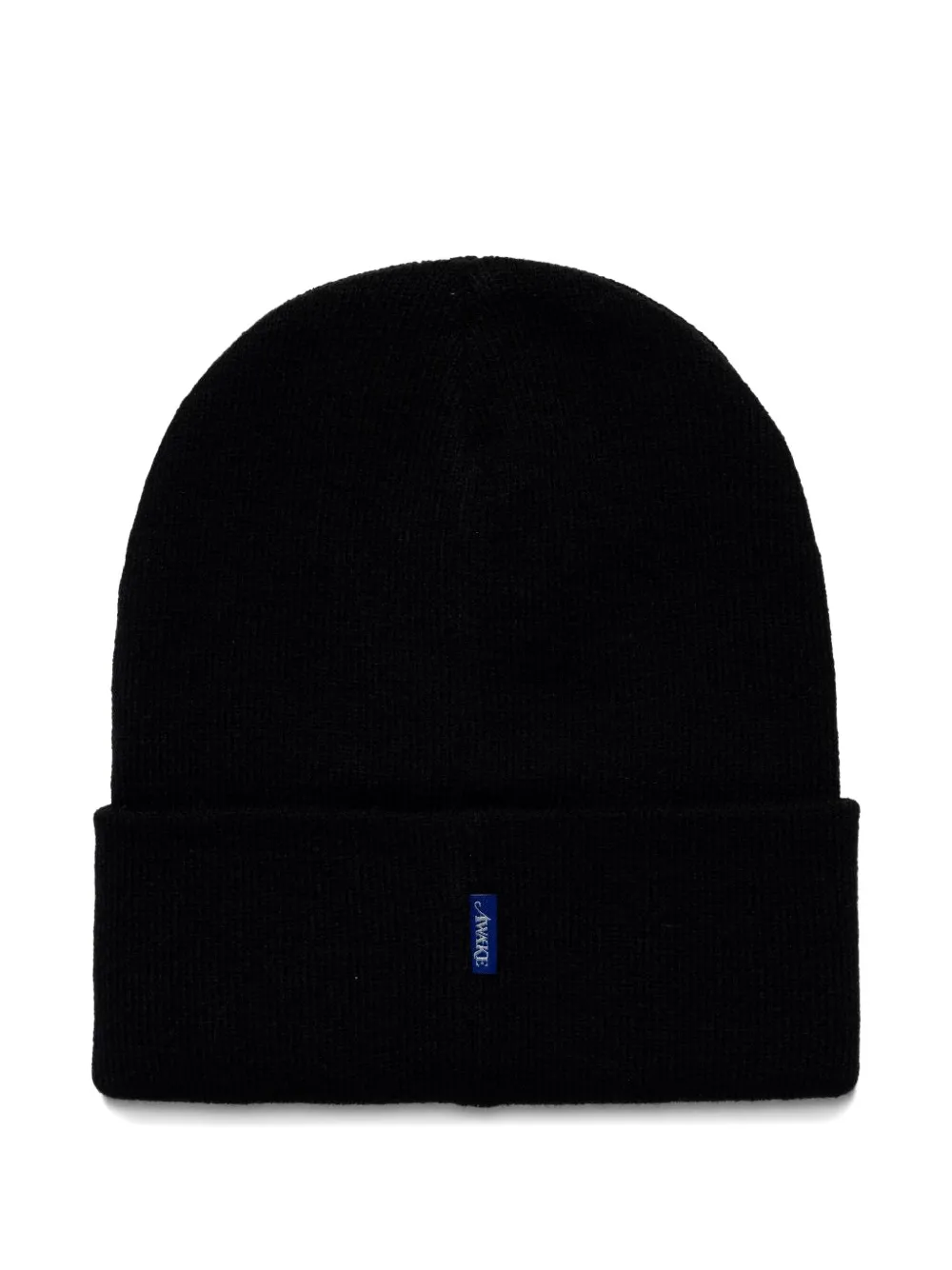 Awake NY Vanson Skeleton embroidered ribbed beanie hat - Zwart