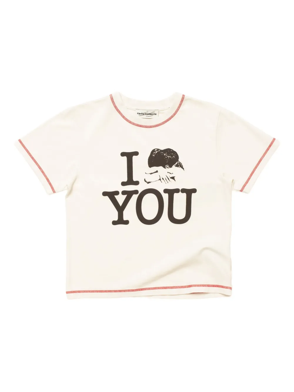Carne Bollente Love You Tender T-shirt In White